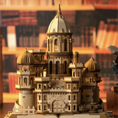 DIY Magic Castle Music Box – 3D Wooden Puzzle Model Kit, Creative Building Toy & Gift