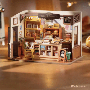 Becca’s Bakery & Desserts DIY Miniature Kit – Handcrafted 3D Art House Model & Perfect Gift for Girls