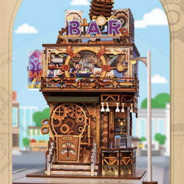 DIY Punk Bar Storage House Building Block Kit – Handmade Mini Model, Perfect Birthday Gift for Boys