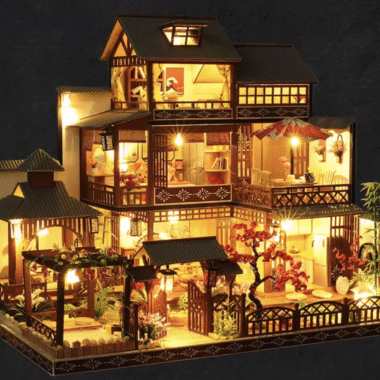 DIY Miniature Art House Kit – Handcrafted Elegant Spring Courtyard Villa Model, Perfect Birthday Gift