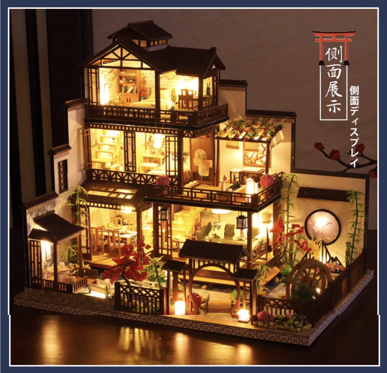 DIY Miniature Art House Kit – Handcrafted Peach Blossom Courtyard Villa Model, Perfect Birthday Gift - Image 2