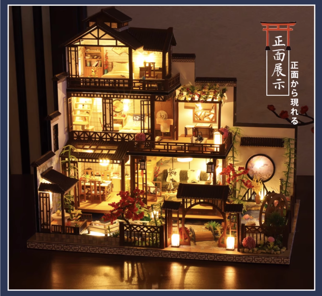 DIY Miniature Art House Kit – Handcrafted Peach Blossom Courtyard Villa Model, Perfect Birthday Gift - Image 9