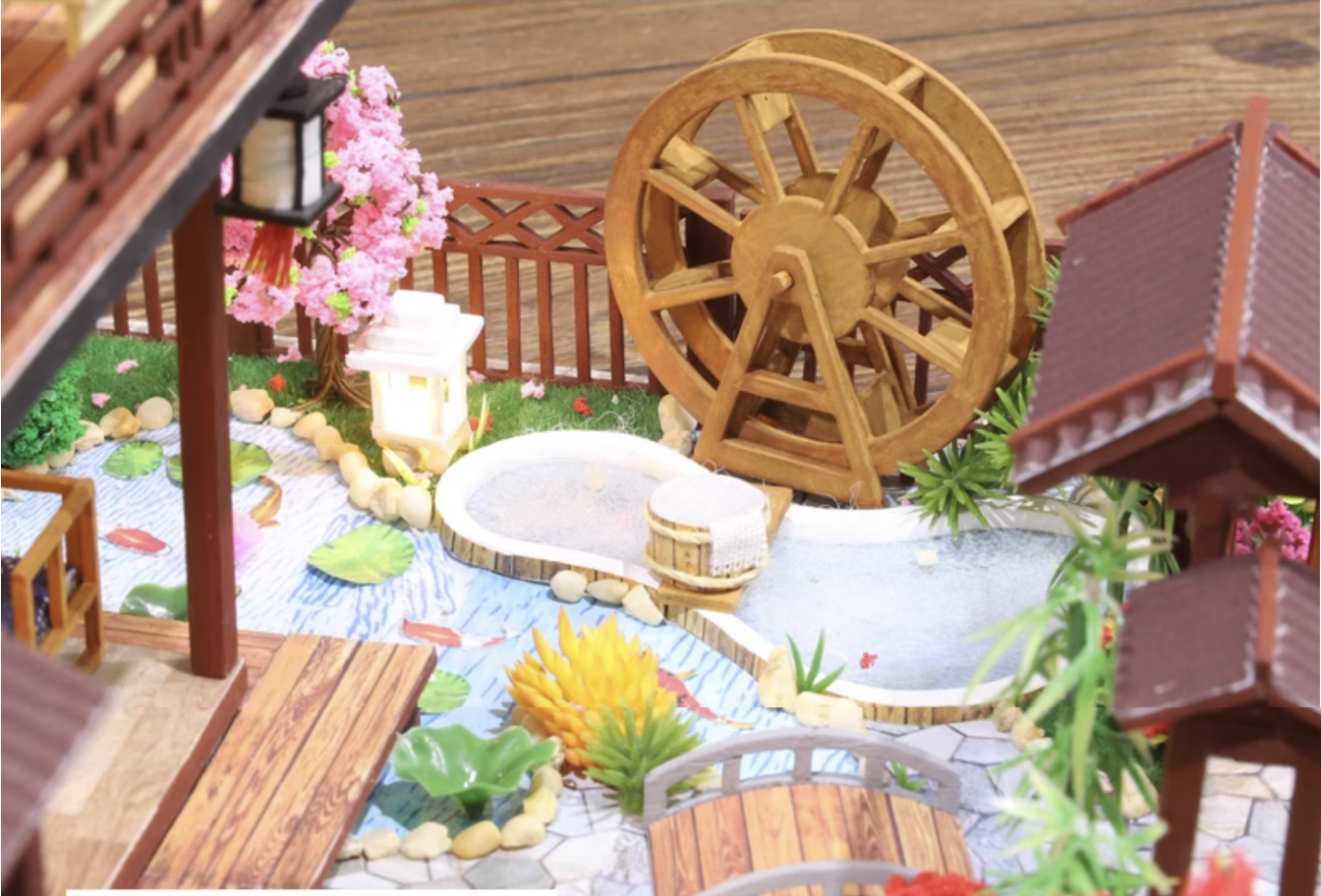 DIY Miniature Art House Kit – Handcrafted Peach Blossom Courtyard Villa Model, Perfect Birthday Gift - Image 7
