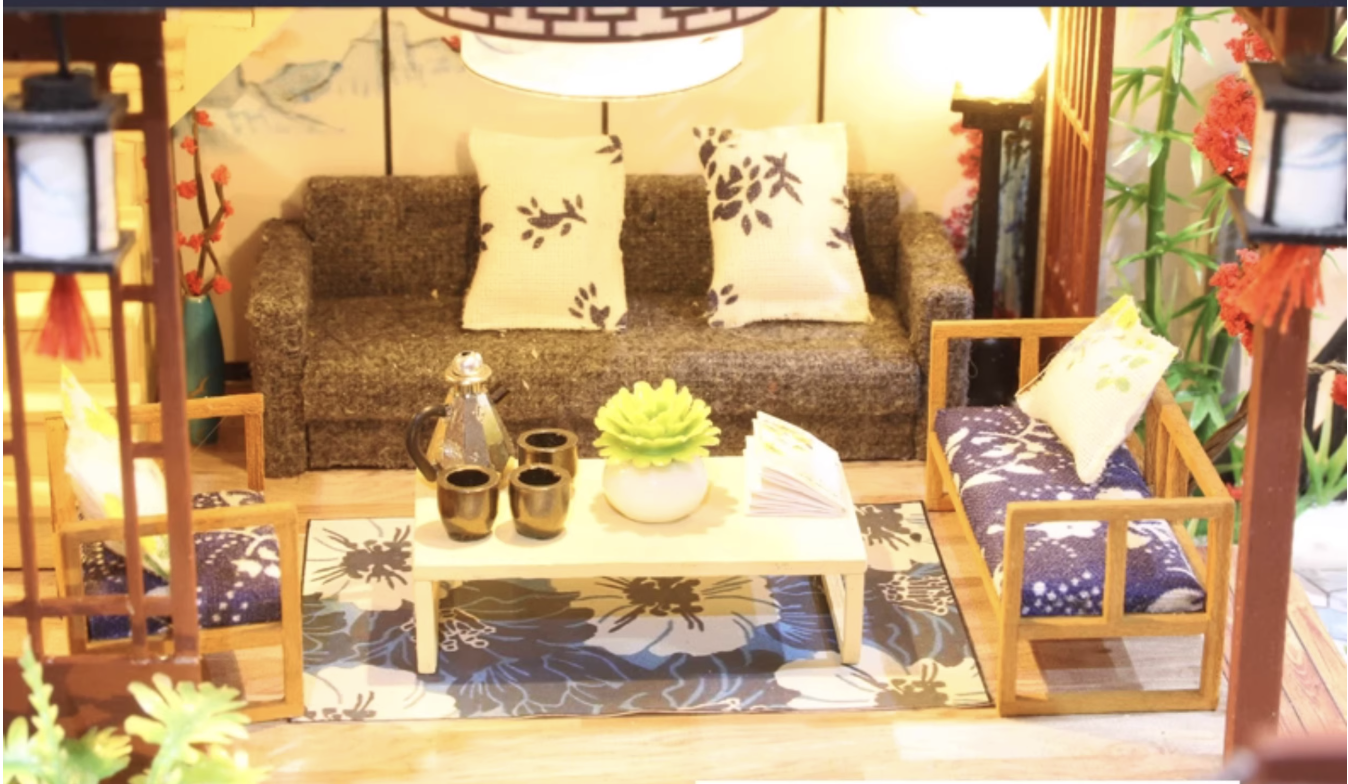 DIY Miniature Art House Kit – Handcrafted Peach Blossom Courtyard Villa Model, Perfect Birthday Gift - Image 6